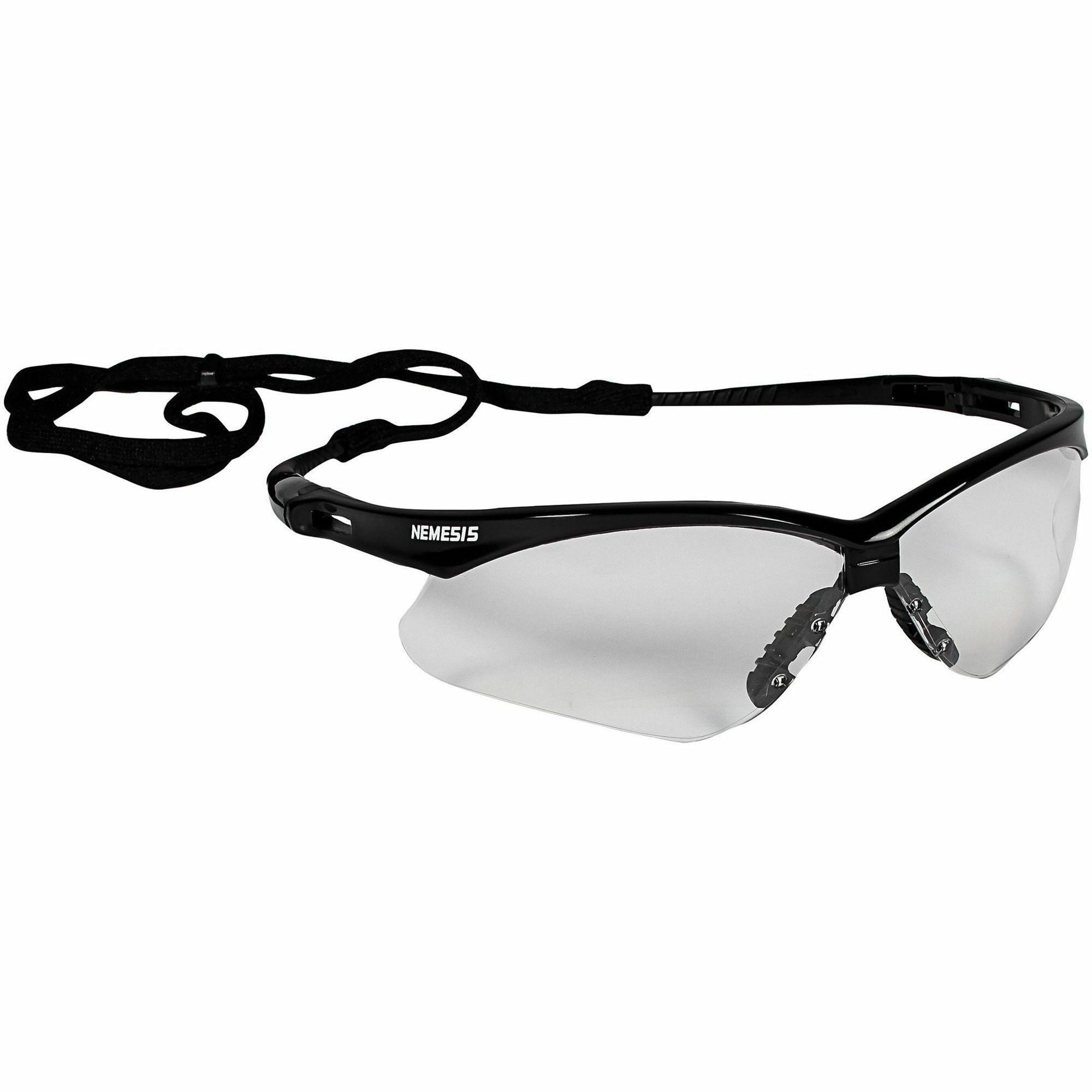 kleenguard-v30-nemesis-safety-eyewear-ultraviolet-protection-clear-lens-black-frame-flexible-lightweight-comfortable-scratch-resistant-12-carton_kcc25676ct - 1