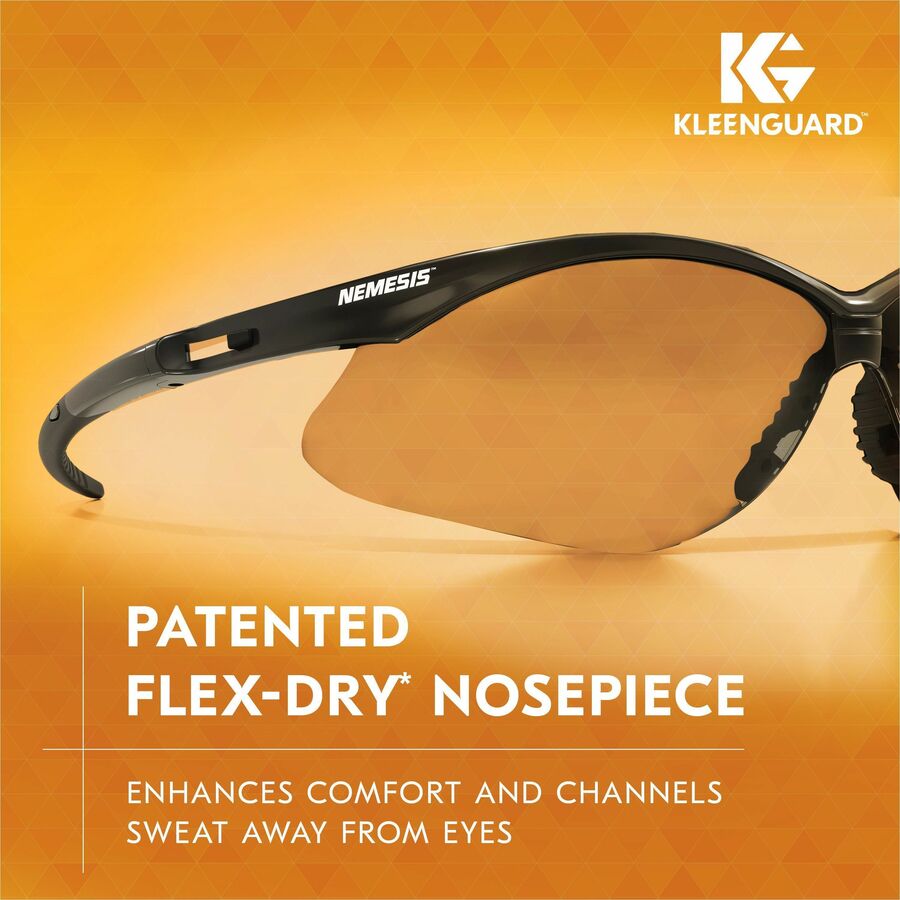kleenguard-v30-nemesis-safety-eyewear-ultraviolet-protection-clear-lens-black-frame-flexible-lightweight-comfortable-scratch-resistant-12-carton_kcc25676ct - 5