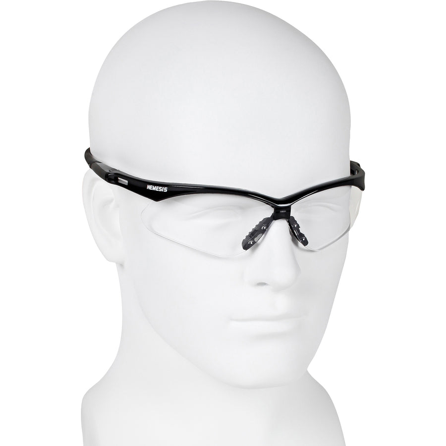 kleenguard-v30-nemesis-safety-eyewear-ultraviolet-protection-clear-lens-black-frame-flexible-lightweight-comfortable-scratch-resistant-12-carton_kcc25676ct - 3