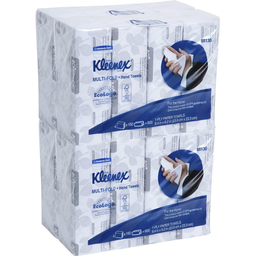 kleenex-multi-fold-towels-1-ply-920-x-940-blue-white-soft-absorbent-multi-fold-for-hand-150-per-bundle-16-carton_kcc88130ct - 3