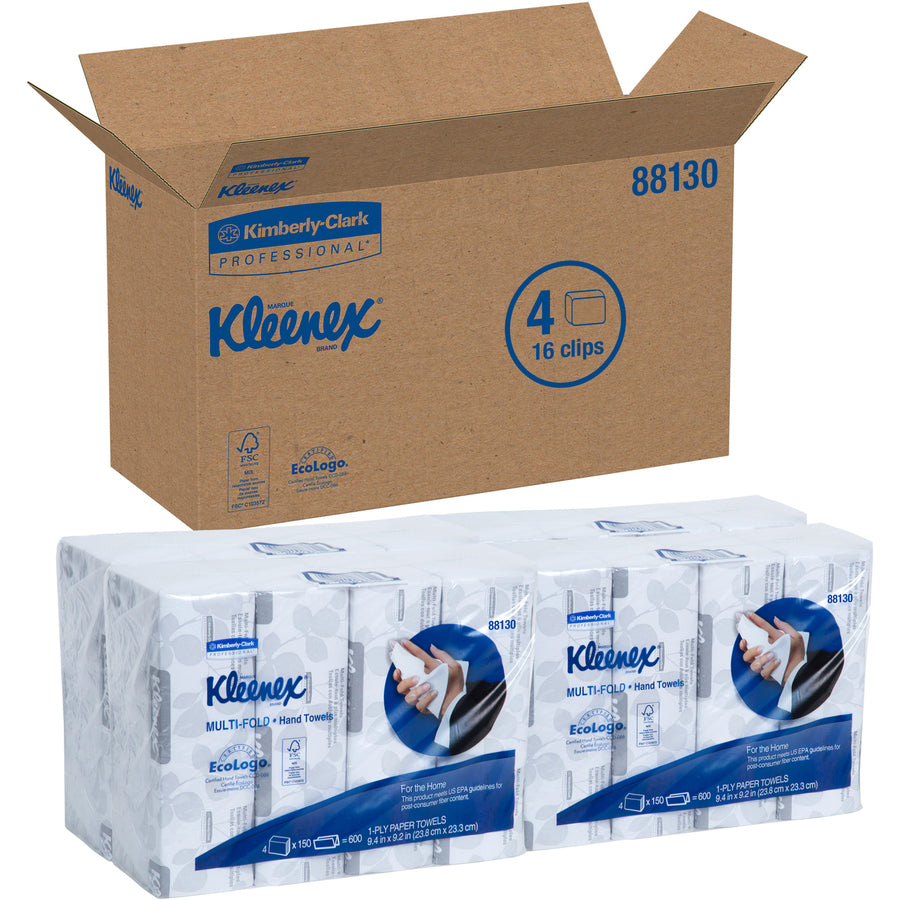 kleenex-multi-fold-towels-1-ply-920-x-940-blue-white-soft-absorbent-multi-fold-for-hand-150-per-bundle-16-carton_kcc88130ct - 6