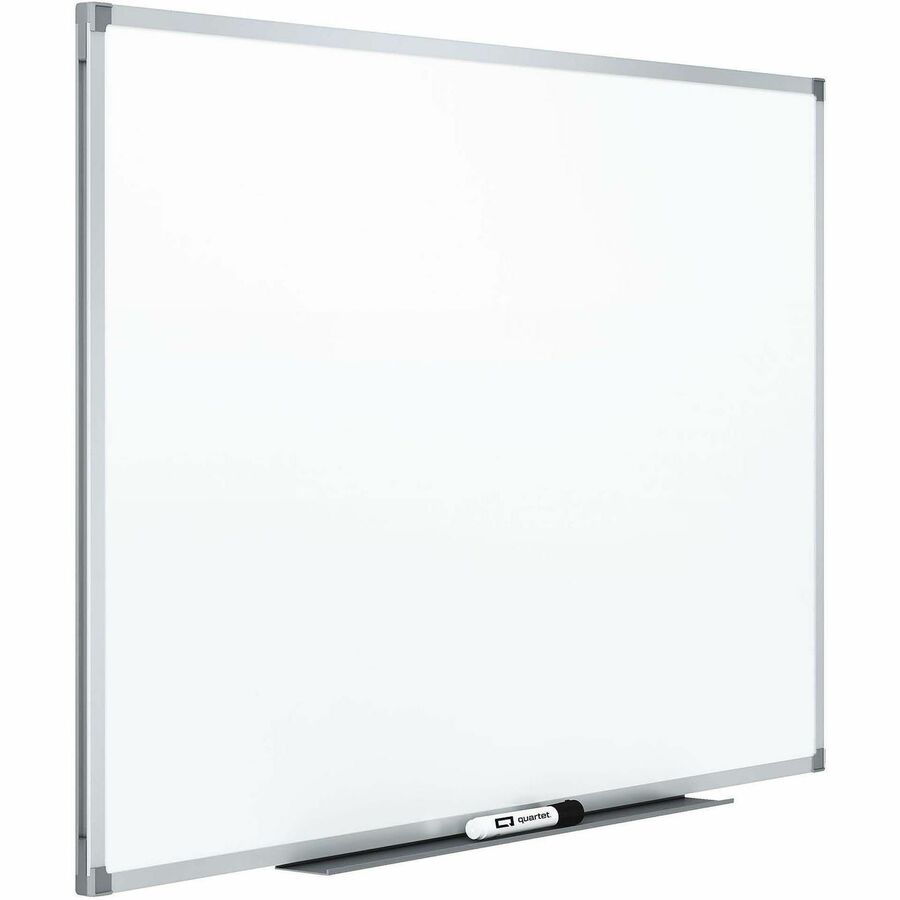 Quartet Standard DuraMax Magnetic Whiteboard - 48" (4 ft) Width x 36" (3 ft) Height - White Porcelain Surface - Silver Aluminum Frame - Rectangle - Horizontal/Vertical - Magnetic - Assembly Required - 1 Each - TAA Compliant