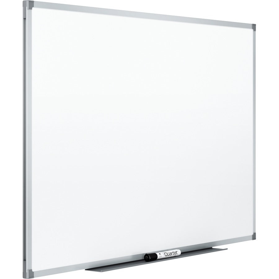 Quartet Standard DuraMax Magnetic Whiteboard - 96" (8 ft) Width x 48" (4 ft) Height - White Porcelain Surface - Silver Aluminum Frame - Rectangle - Horizontal/Vertical - Magnetic - Assembly Required - 1 Each - TAA Compliant