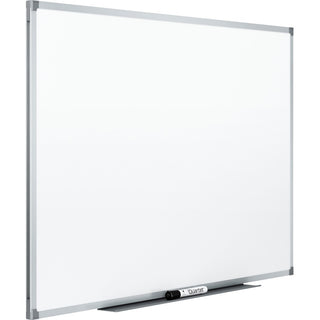 Quartet Standard DuraMax Magnetic Whiteboard - 96" (8 ft) Width x 48" (4 ft) Height - White Porcelain Surface - Silver Aluminum Frame - Rectangle - Horizontal/Vertical - Magnetic - Assembly Required - 1 Each - TAA Compliant