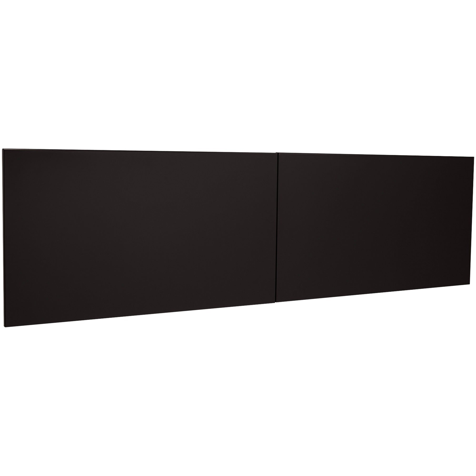 Lorell Fortress Modular Series Stack-On Hutch Door Kit - 60" Width - Lockable, Reinforced - Steel - Black