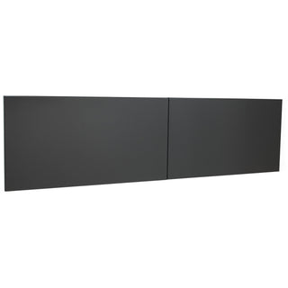 Lorell Fortress Modular Series Stack-On Hutch Door Kit - 60" Width - Lockable, Reinforced - Steel - Charcoal