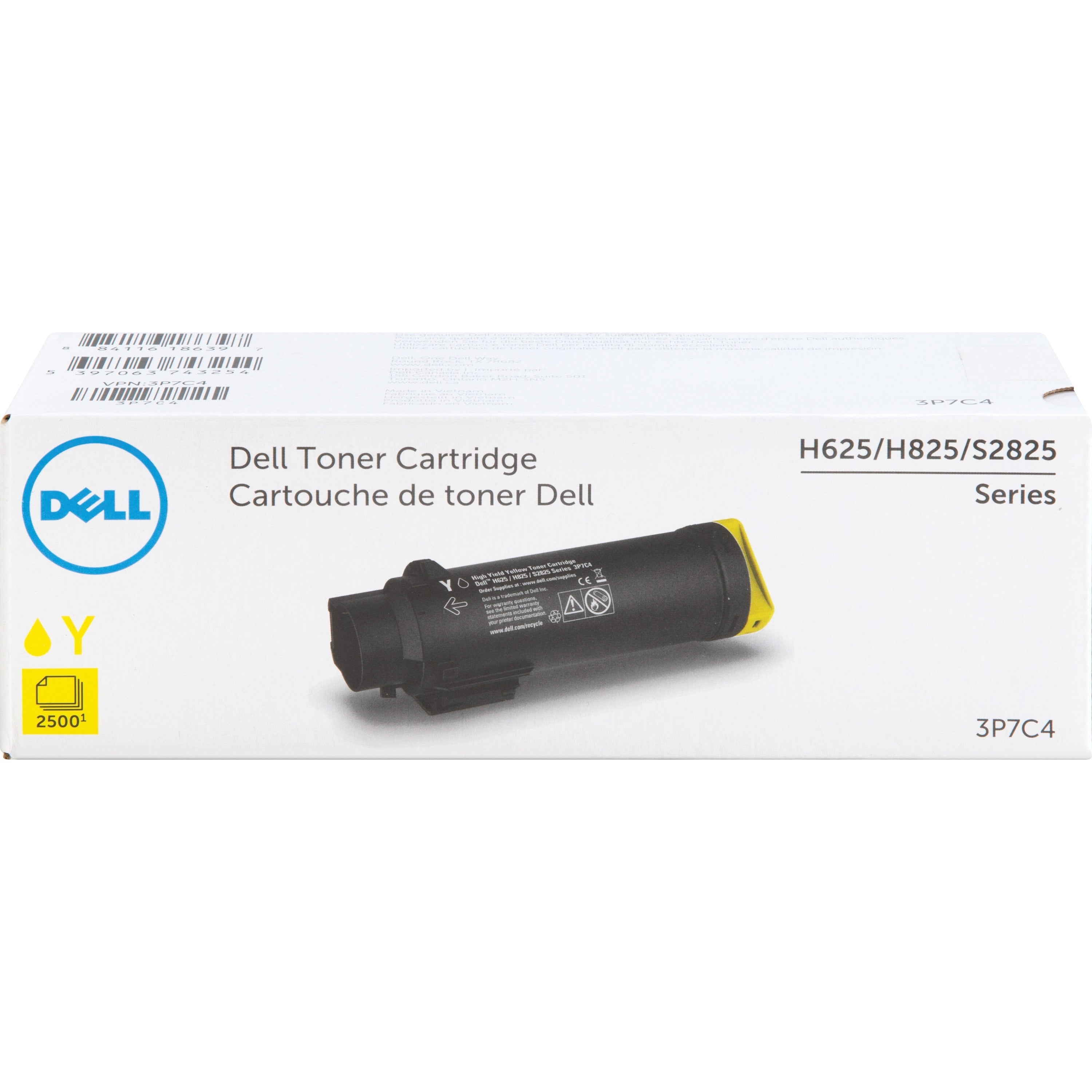 Dell Original High Yield Laser Toner Cartridge - Yellow - 1 Each - 2500 Pages