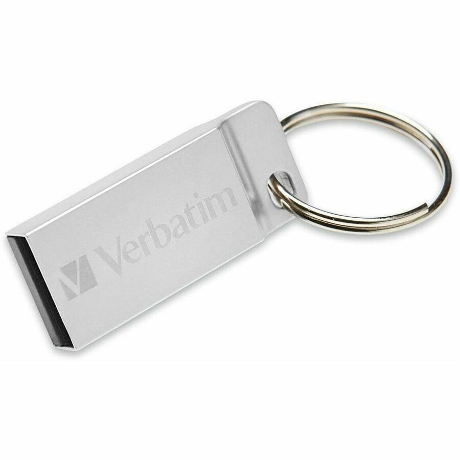 Verbatim 32GB Metal Executive USB Flash Drive - Silver - 32 GBUSB 2.0 - Silver - Water Resistant