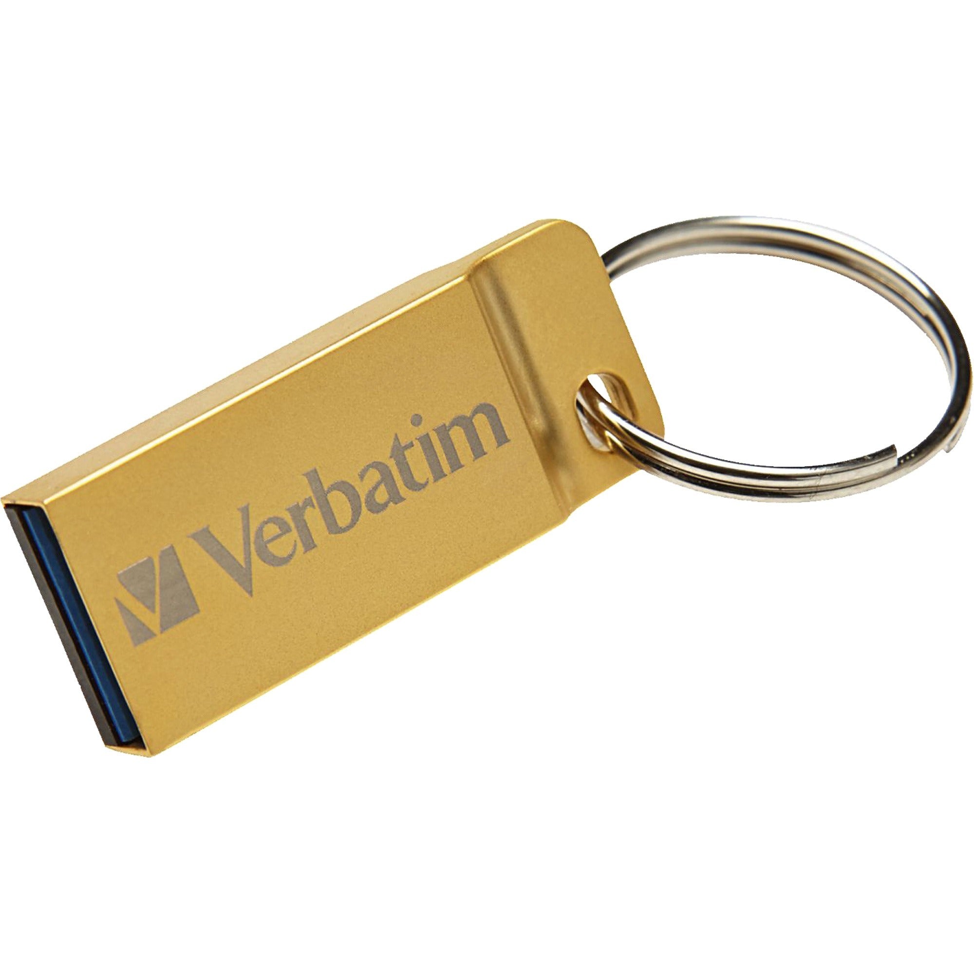 verbatim-64gb-metal-executive-usb-30-flash-drive-gold-64-gbusb-30-gold-water-resistant_ver99106 - 1