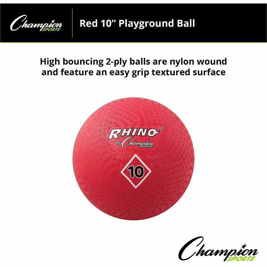 Playground Ball, 10" Diameter, Red