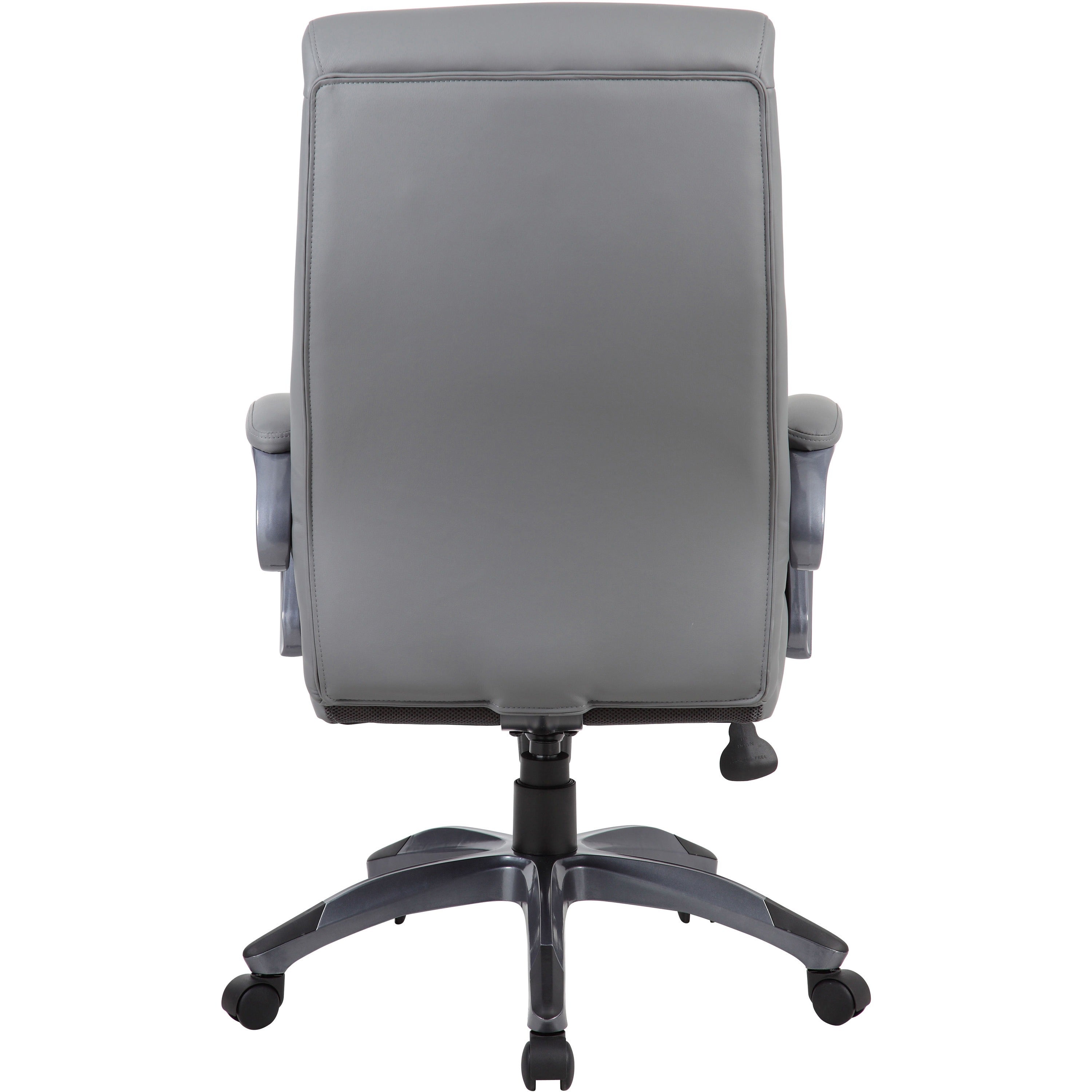 boss-double-layer-patented-executive-chair-gray-leatherplus-seat-black-gray-nylon-frame-high-back-5-star-base-charcoal-gray-1-each_bopb8661gy - 4