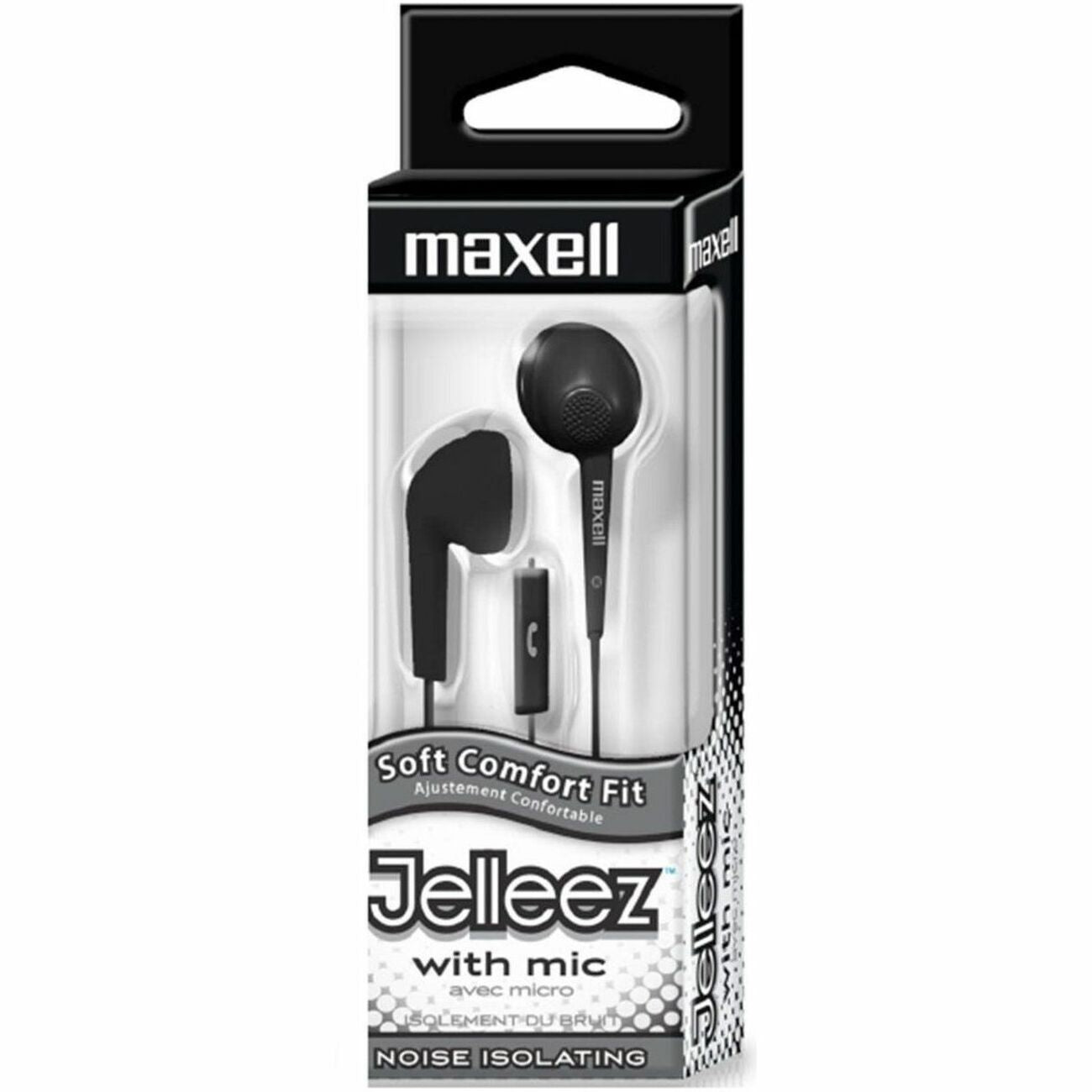 Jelleez Earbuds, 4 ft Cord, Black