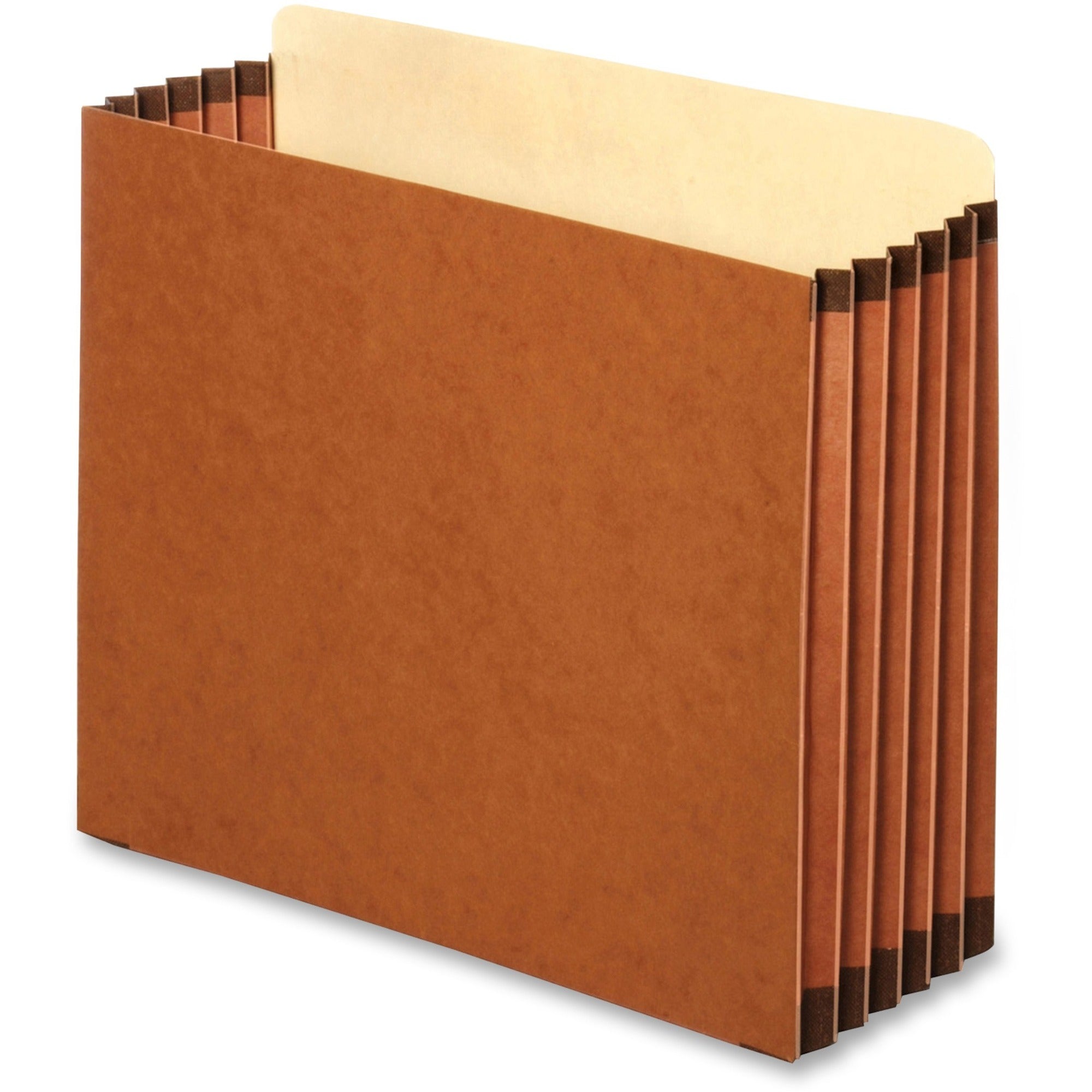 File Cabinet Pockets, 5.25" Expansion, Letter Size, Redrope, 10/Box