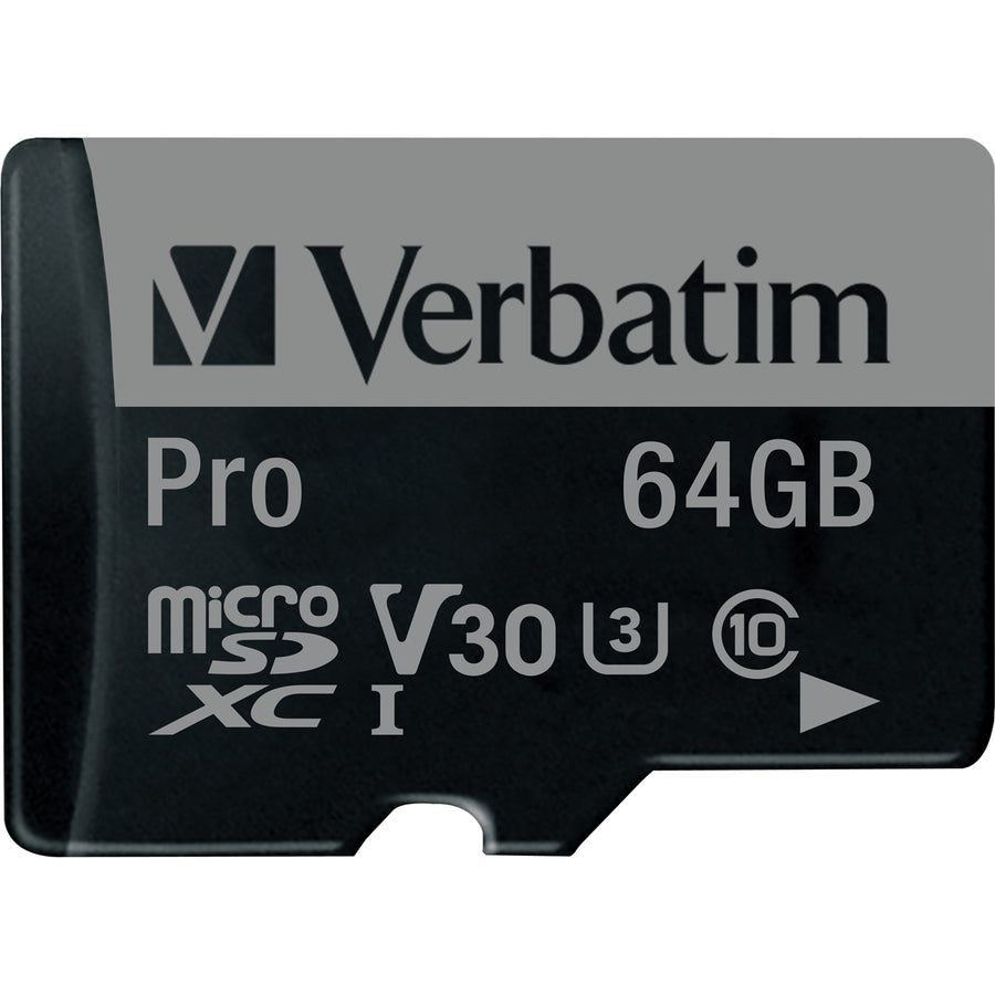 verbatim-64gb-pro-600x-microsdxc-memory-card-with-adapter-uhs-i-u3-class-10-class-10-uhs-i-u3-90-mb-s-read1-pack-600x-memory-speed_ver47042 - 2