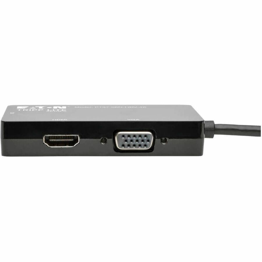 Tripp Lite by Eaton Keyspan Mini DisplayPort to VGA/DVI/HDMI All-in-One Video Converter Adapter 4K 30Hz HDMI DP1.2 Black 6-in. (15.24 cm) - 6" DVI/HDMI/Mini DisplayPort/VGA A/V Cable for Audio/Video Device, Monitor, Tablet, Projector, TV - First End: