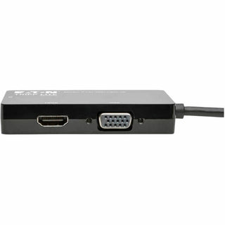 Tripp Lite by Eaton Keyspan Mini DisplayPort to VGA/DVI/HDMI All-in-One Video Converter Adapter 4K 30Hz HDMI DP1.2 Black 6-in. (15.24 cm) - 6" DVI/HDMI/Mini DisplayPort/VGA A/V Cable for Audio/Video Device, Monitor, Tablet, Projector, TV - First End:
