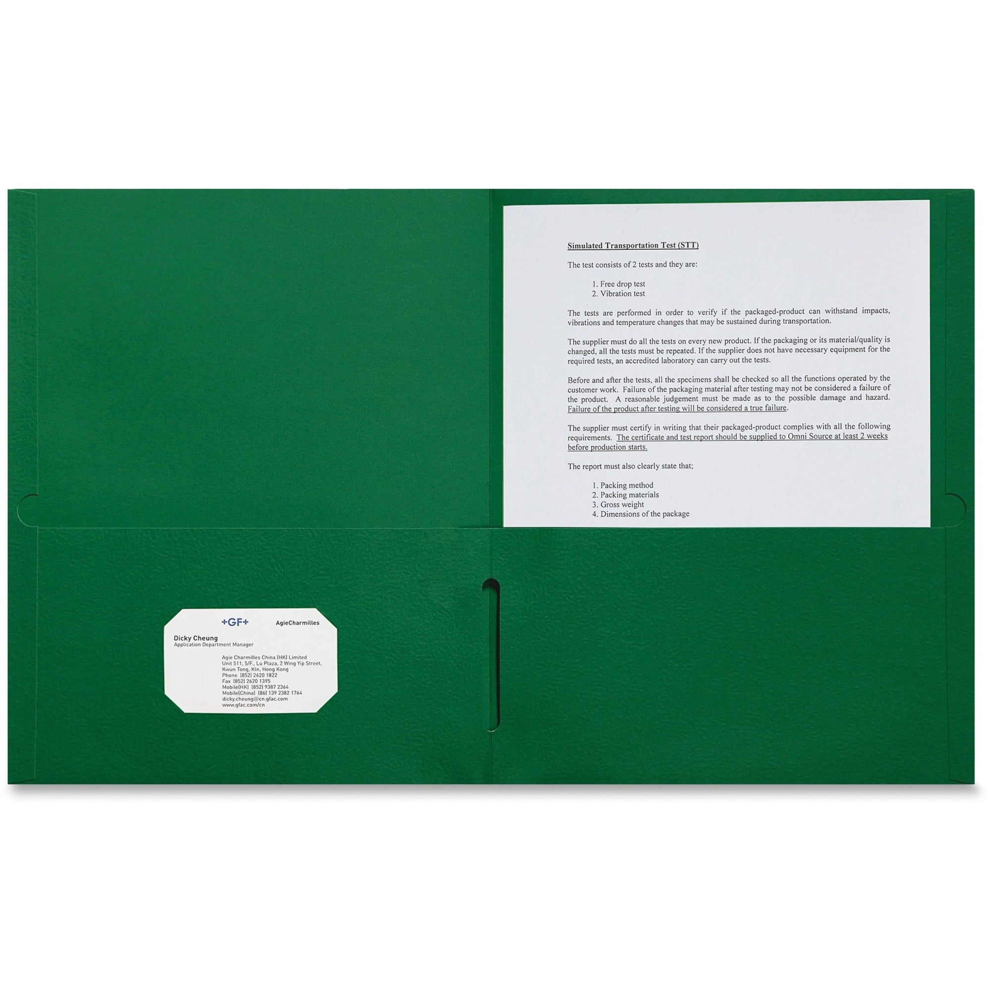 sparco-letter-pocket-folder-8-1-2-x-11-2-internal-pockets-green-25-box_spr78545 - 1