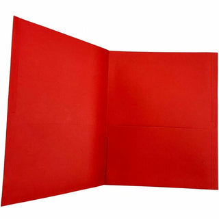 Sparco Letter Pocket Folder - 8 1/2" x 11" - 2 Internal Pocket(s) - Red - 25 / Box
