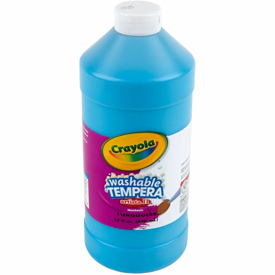 Crayola Washable Tempera Paint - 1 quart - 1 Each - Turquoise