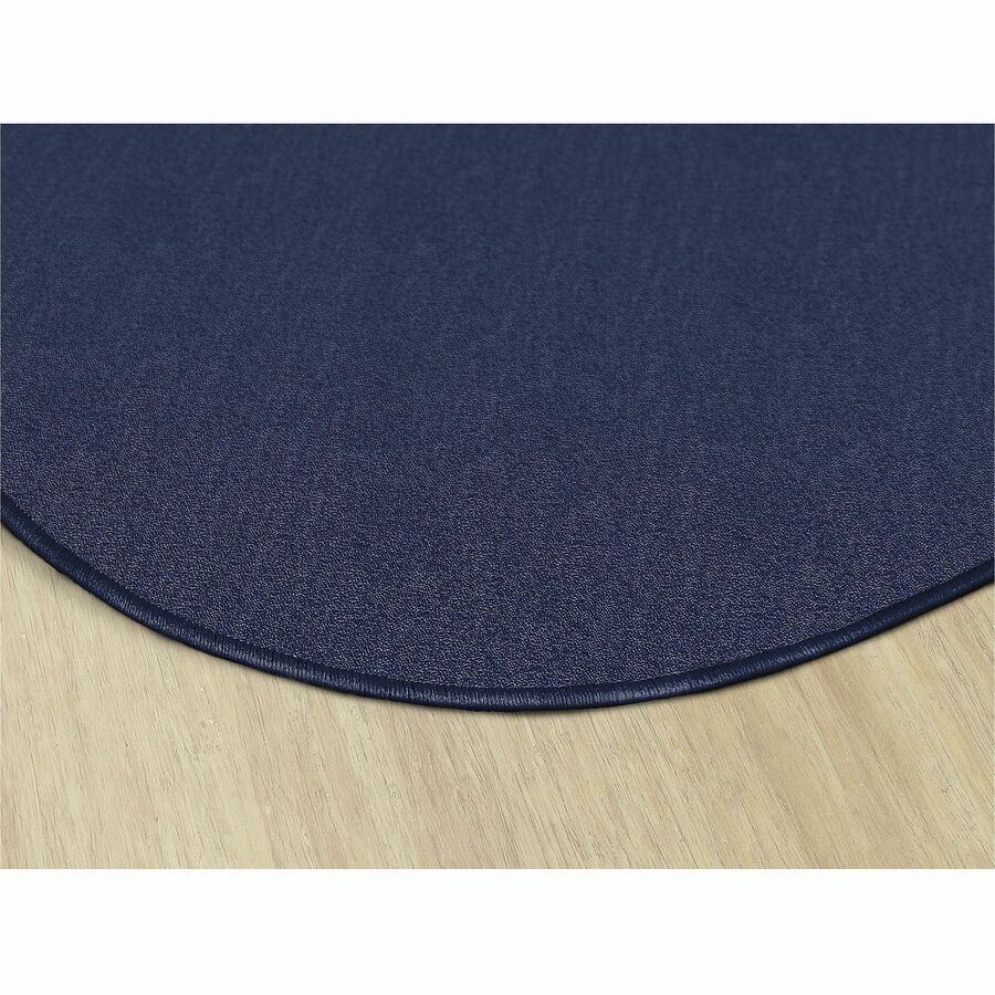Flagship Carpets Classic Solid Color 6' Round Rug - Floor Rug - Classic, Traditional - 72" Length - Circle - Navy - Nylon