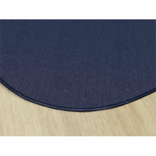 Flagship Carpets Classic Solid Color 6' Round Rug - Floor Rug - Classic, Traditional - 72" Length - Circle - Navy - Nylon