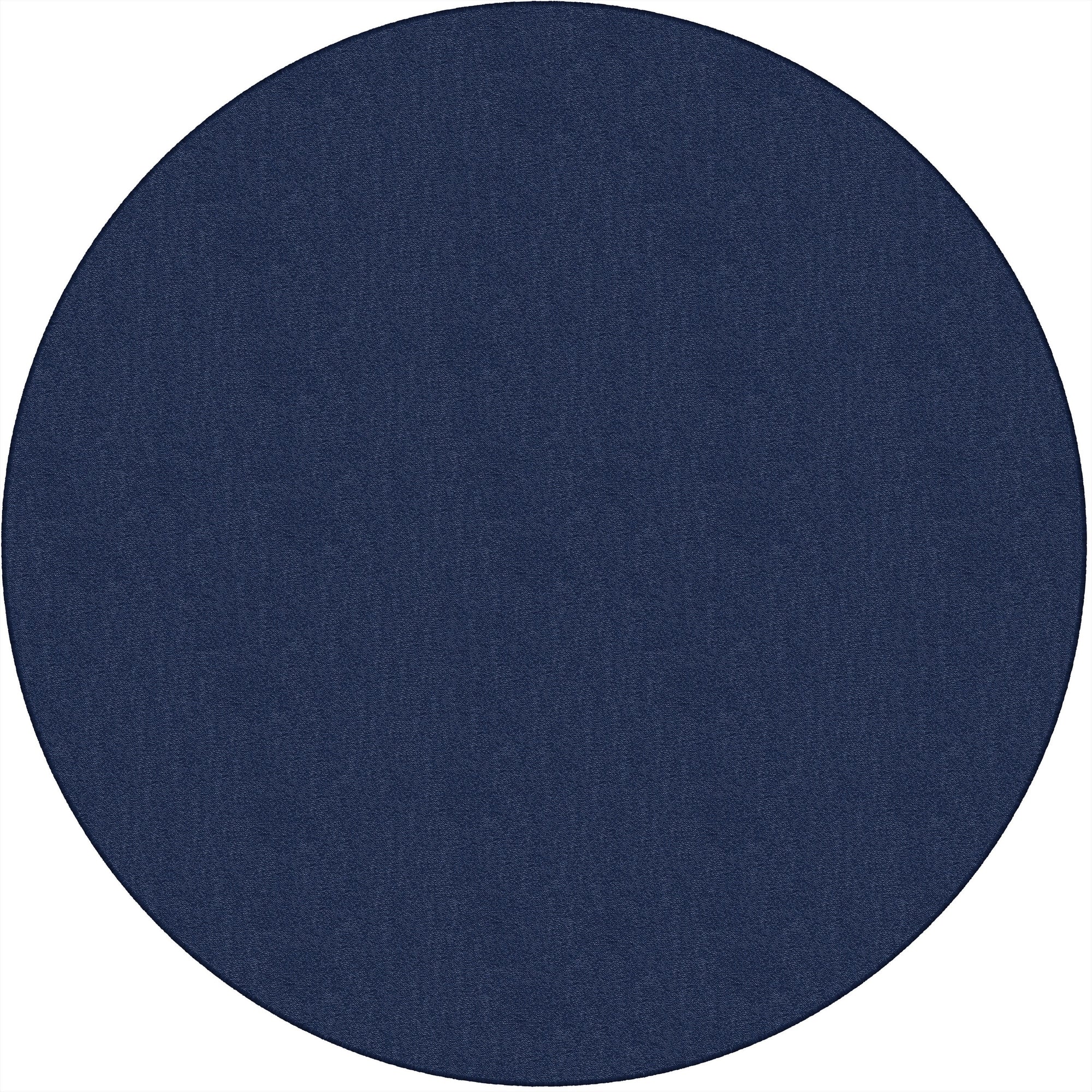Flagship Carpets Classic Solid Color 6' Round Rug - Floor Rug - Classic, Traditional - 72" Length - Circle - Navy - Nylon