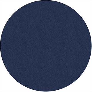 Flagship Carpets Classic Solid Color 6' Round Rug - Floor Rug - Classic, Traditional - 72" Length - Circle - Navy - Nylon