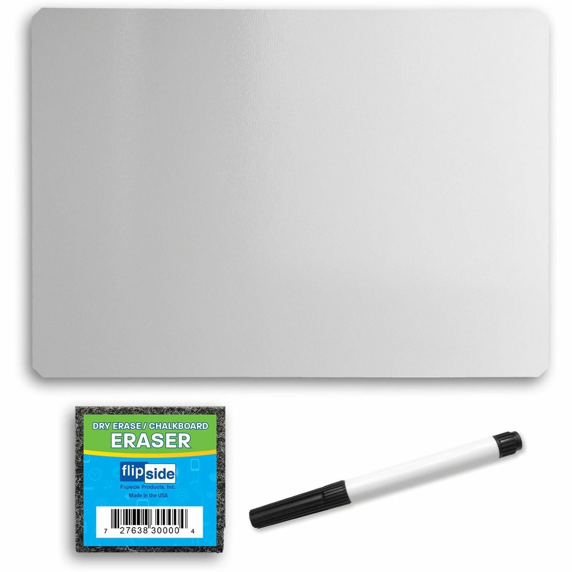Dry Erase Board Set with Black Markers, 12 x 9, White Surface, 12/Pack