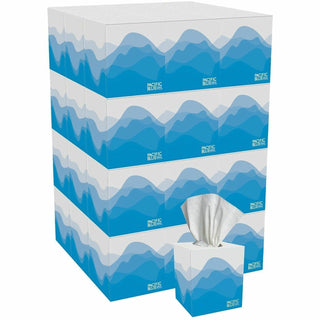 Pacific Blue Select Facial Tissue by GP Pro - Cube Box - 2 Ply - 7.65" x 8.85" - White - Soft, Absorbent - 100 Per Box - 36 / Carton