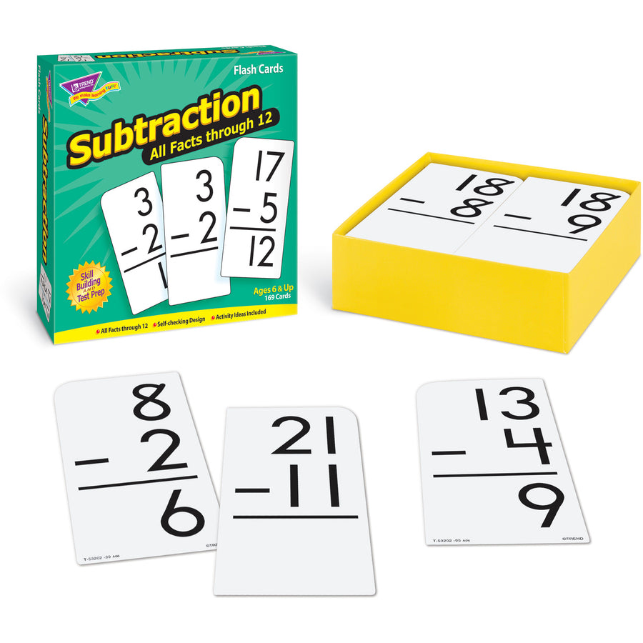 trend-subtraction-all-facts-through-12-flash-cards-theme-subject-learning-skill-learning-subtraction-169-pieces-6+-169-box_tep53202 - 5