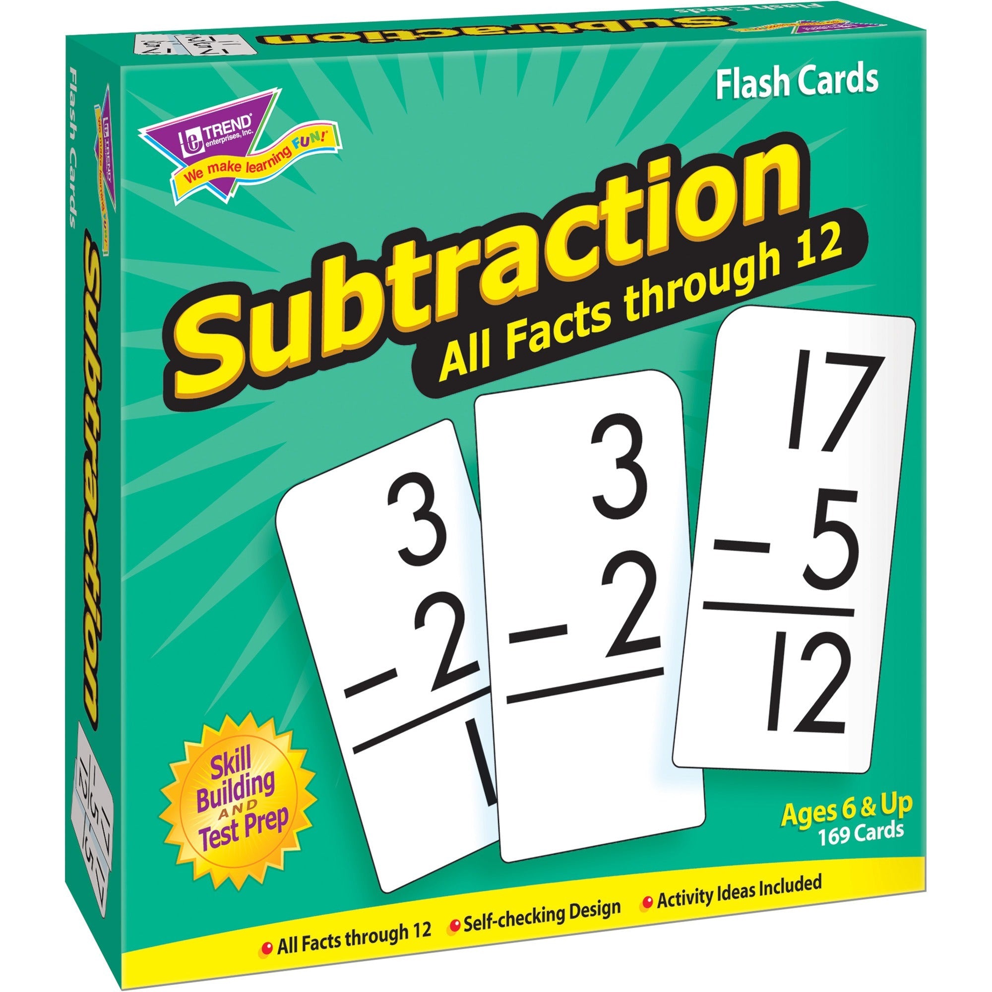 trend-subtraction-all-facts-through-12-flash-cards-theme-subject-learning-skill-learning-subtraction-169-pieces-6+-169-box_tep53202 - 1
