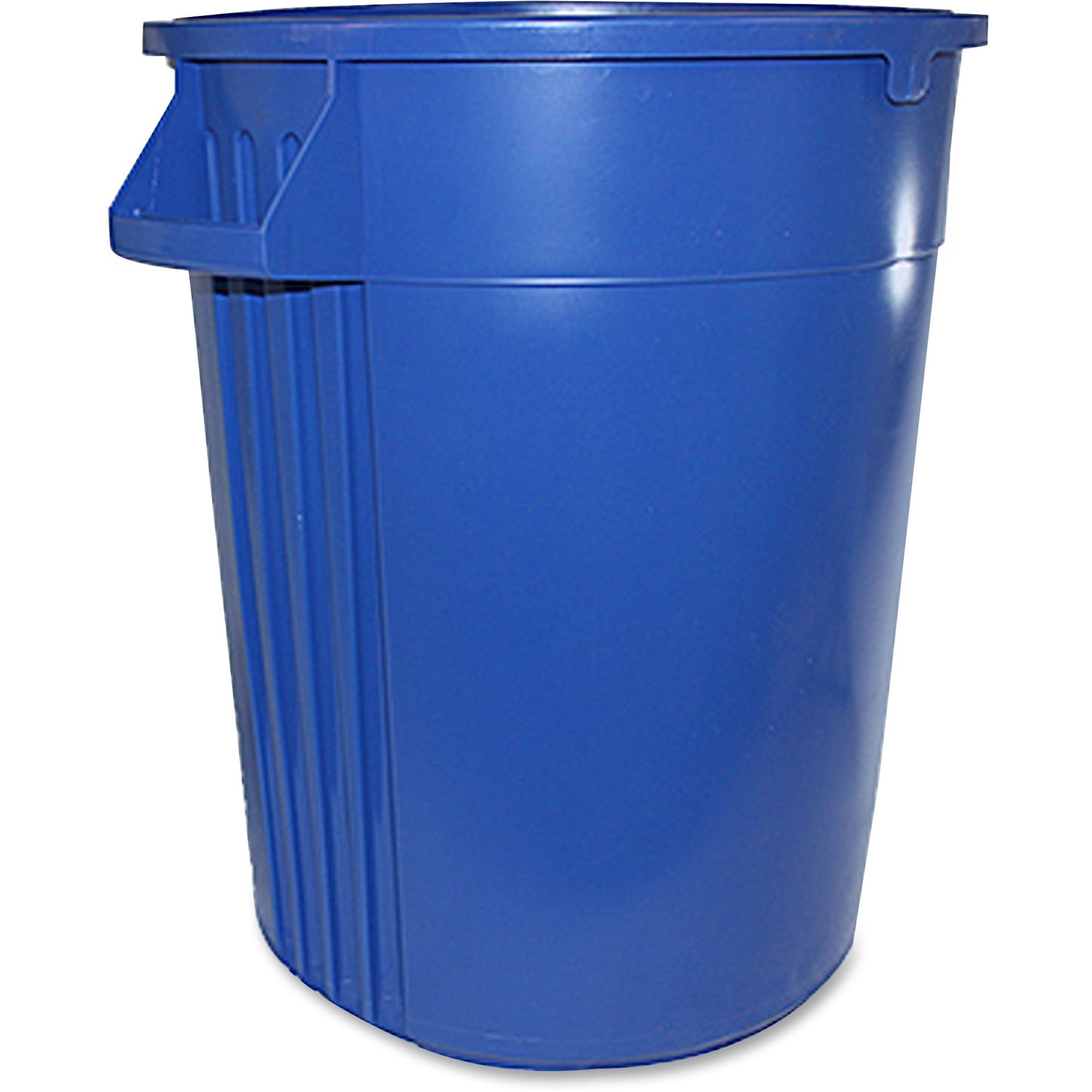 Gator 44-gallon Container - Lockable - 44 gal Capacity - Crush Resistant, Impact Resistant, Spill Resistant, Handle - 31.6" Height x 23.8" Width - Polyethylene Resin, Plastic - Blue - 1 Each - 