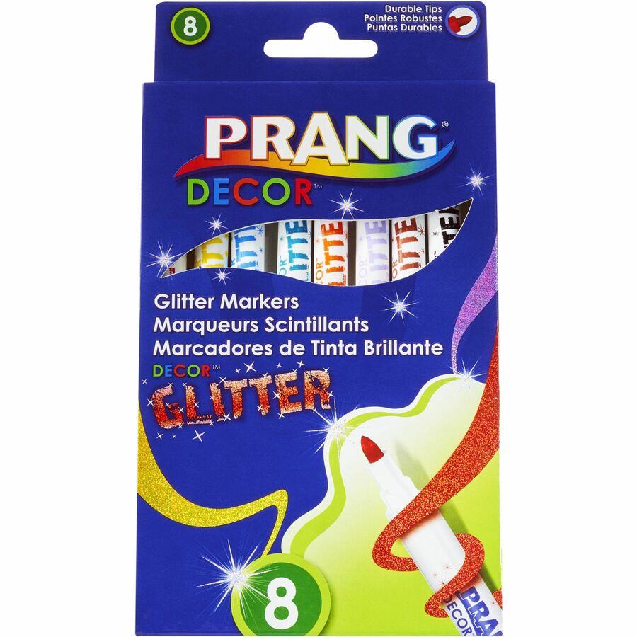 prang-decor-glitter-markers-assorted-water-based-ink-felt-tip-8-set_dix74008 - 5
