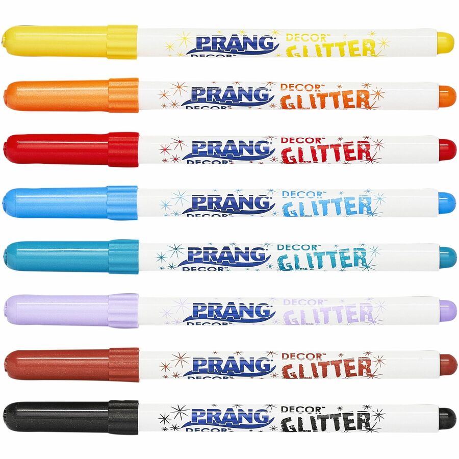 prang-decor-glitter-markers-assorted-water-based-ink-felt-tip-8-set_dix74008 - 4