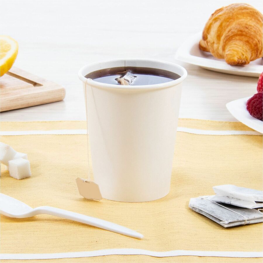 Solo 10 oz Paper Hot Cups - 50.0 / Bag - 20 / Carton - White - Paper - Hot Drink, Cold Drink, Beverage