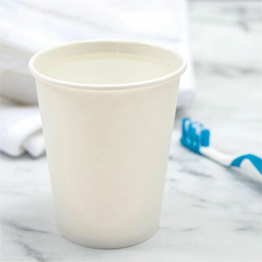 Solo 10 oz Paper Hot Cups - 50.0 / Bag - 20 / Carton - White - Paper - Hot Drink, Cold Drink, Beverage
