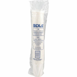 Solo 10 oz Paper Hot Cups - 50.0 / Bag - 20 / Carton - White - Paper - Hot Drink, Cold Drink, Beverage - 4