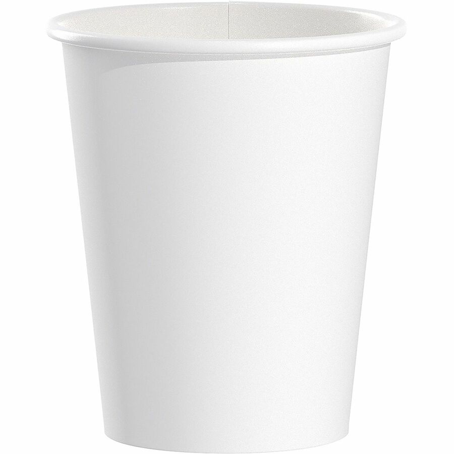 Solo 10 oz Paper Hot Cups - 50.0 / Bag - 20 / Carton - White - Paper - Hot Drink, Cold Drink, Beverage - 7