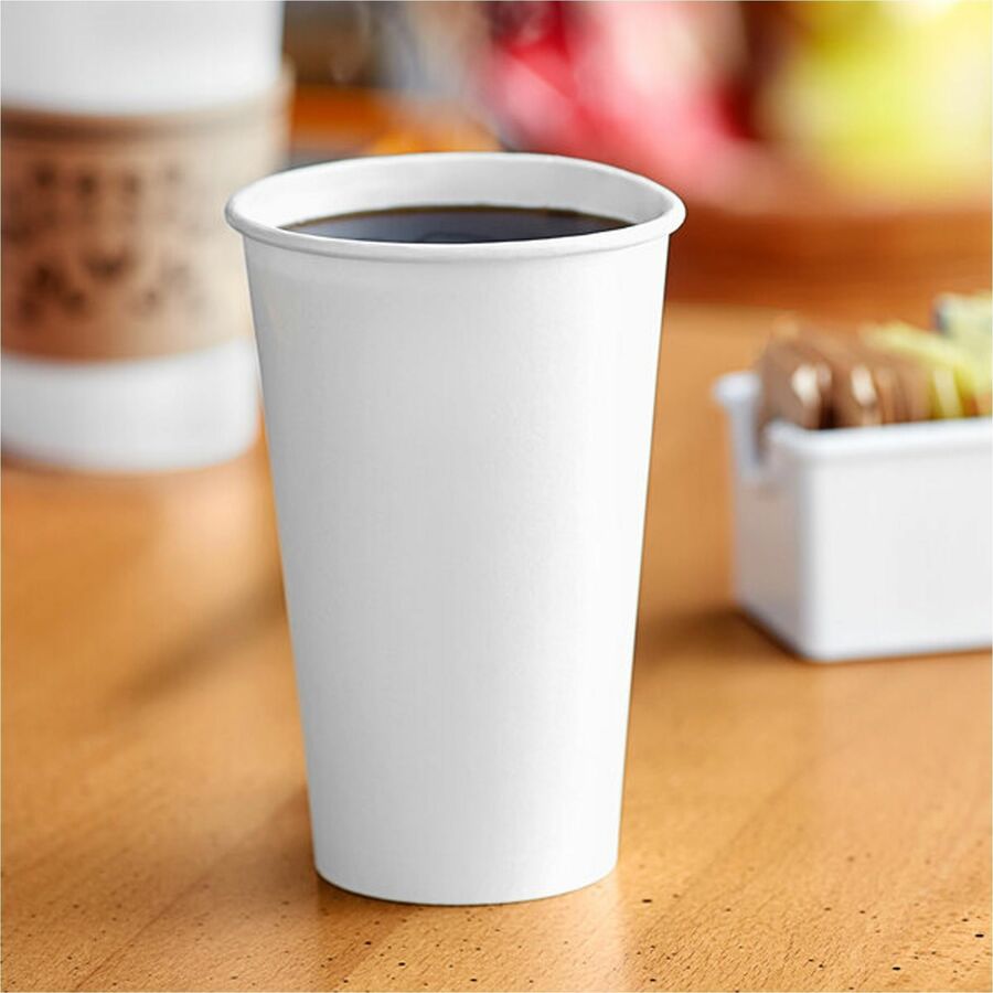 Solo 10 oz Paper Hot Cups - 50.0 / Bag - 20 / Carton - White - Paper - Hot Drink, Cold Drink, Beverage - 3