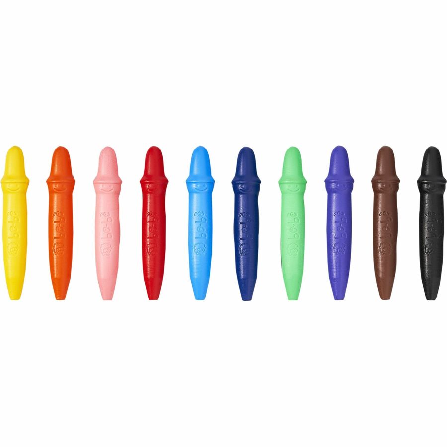 Prang be-be Jumbo Crayons - Assorted - 10 / Set - 