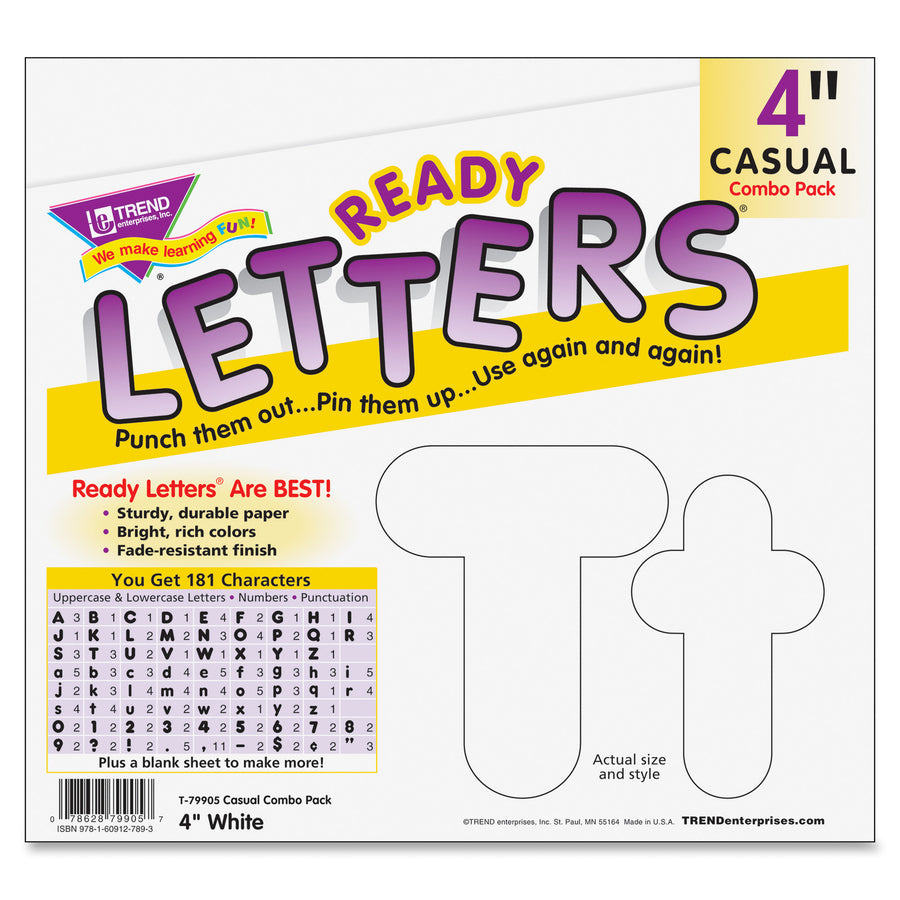 trend-white-4-casual-ready-letters-combo-pack-learning-theme-subject-50-x-uppercase-letters-82-x-lowercase-letters-20-x-numbers-30-x-punctuation-marks-shape-reusable-easy-to-use-fade-resistant-durable-4-height-x-8-length-white-21_tep79905 - 4