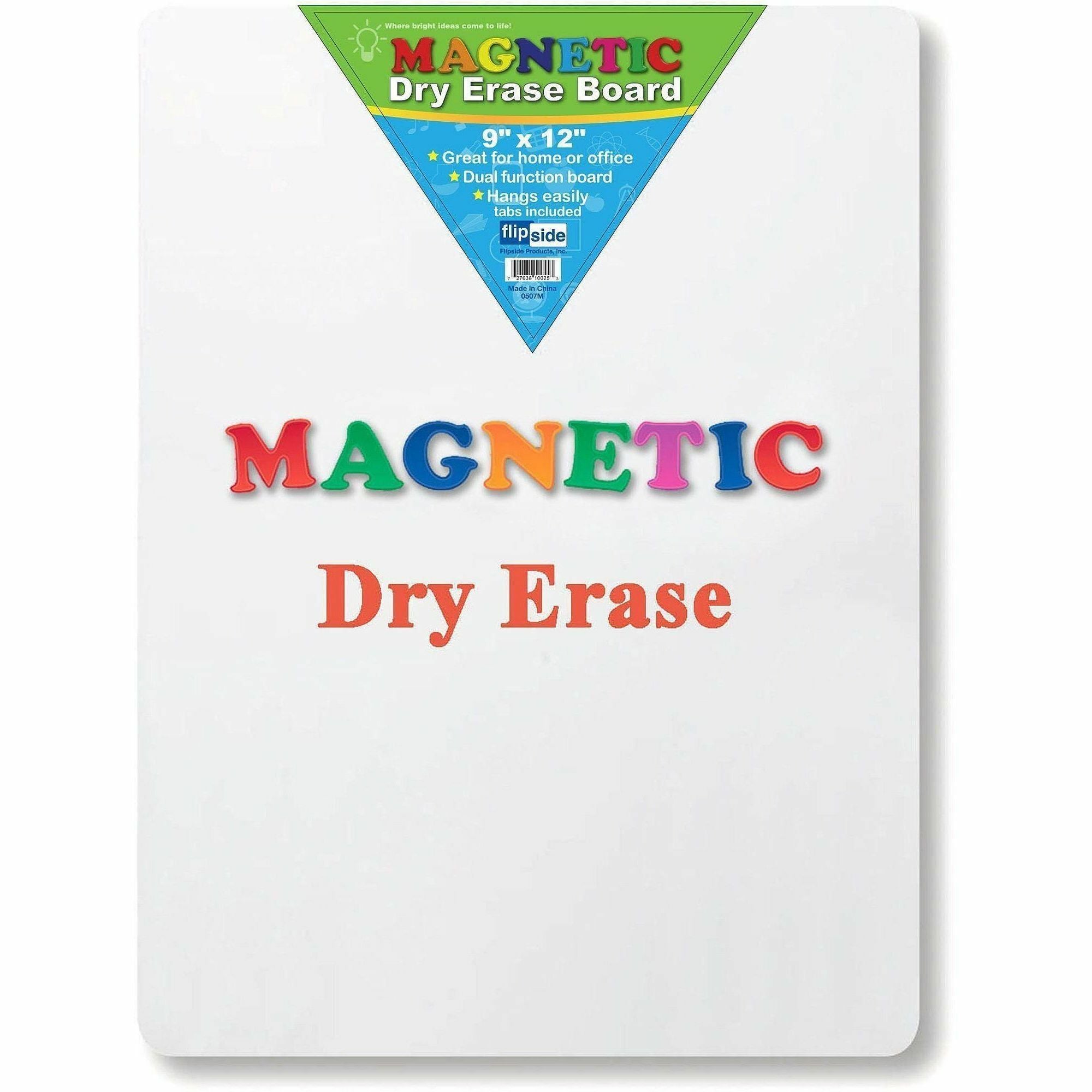 Magnetic Dry Erase Board, 12 x 9, White Surface