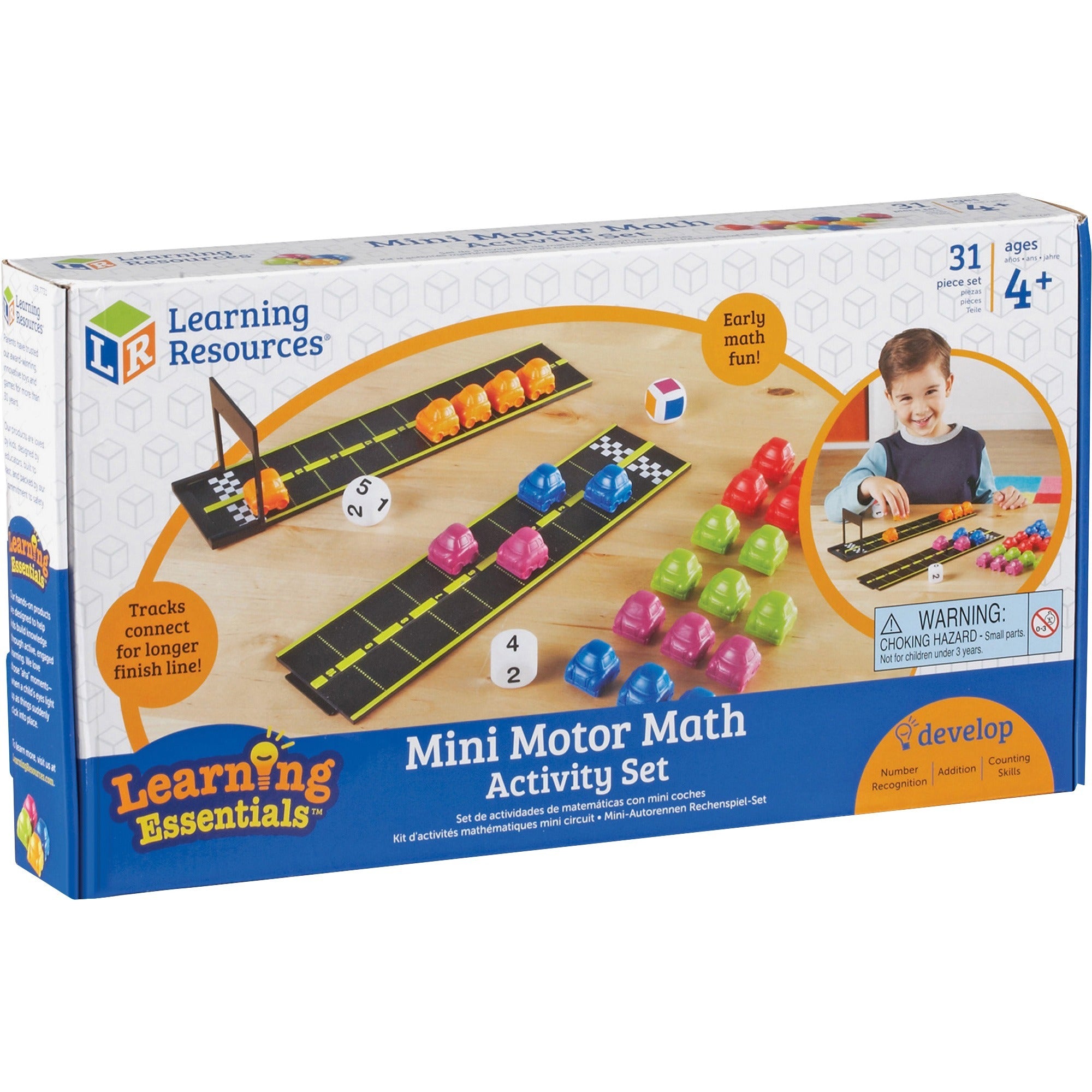 Learning Resources Mini Motor Math Activity Set - Theme/Subject: Fun, Learning - Skill Learning: Number Recognition, Addition, Counting, Subtraction, Patterning, Number - 4-8 Year - Assorted - 