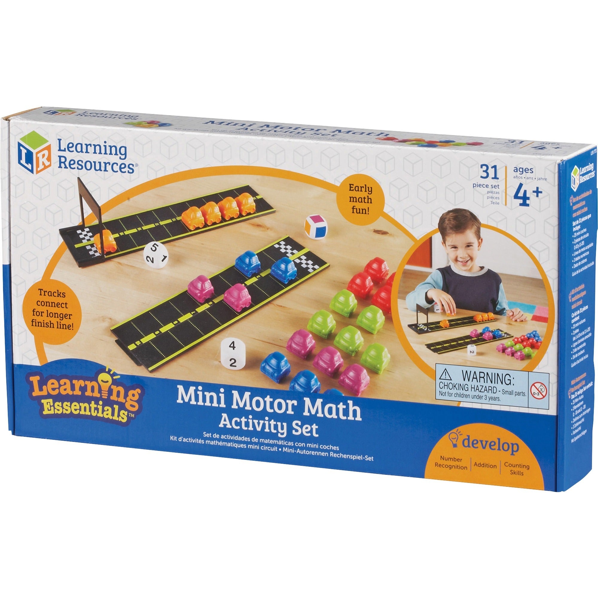 Learning Resources Mini Motor Math Activity Set - Theme/Subject: Fun, Learning - Skill Learning: Number Recognition, Addition, Counting, Subtraction, Patterning, Number - 4-8 Year - Assorted - 