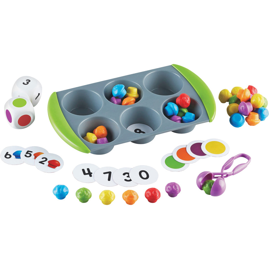 Learning Resources Mini Muffin Match Up - Theme/Subject: Fun, Learning - Skill Learning: Sorting, Color Identification, Matching, Counting, Cardinality, Operation, Measurement, Algebraic Thinking - 3 Year & Up - Assorted - 