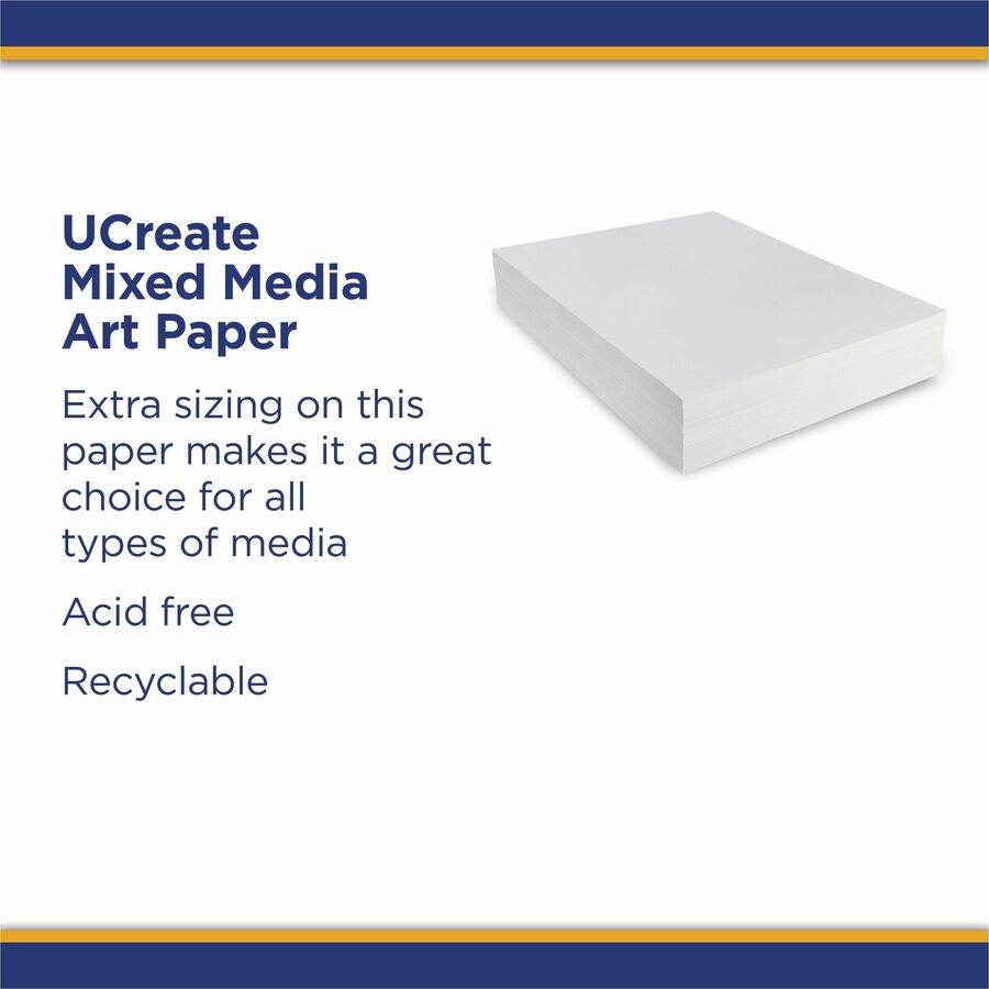 ucreate-art1st-mixed-media-art-paper-art-4height-x-18width-x-24length-500-ream-white-paper_pac4835 - 2