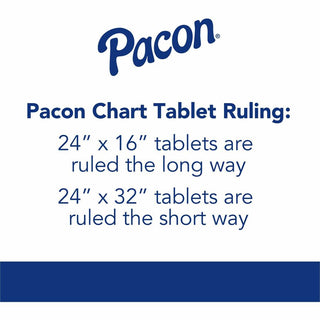 Pacon Ruled Picture Story Chart Tablet - 25 Sheets - Spiral Bound - Both Side Ruling Surface - Ruled - 1.50" Ruled - 13.63" Picture Story Space - 24" x 32" - White Paper - Punched - 1 Each