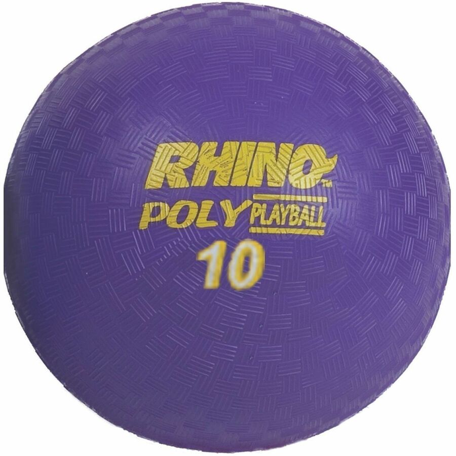 Rhino Playground Ball Set, 10" Diameter, Rubber, Assorted Colors, 6/Set