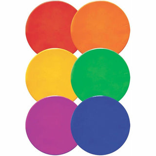 Extra Large Poly Marker Set, 12" dia, Assorted Colors, 6 Spots/Set