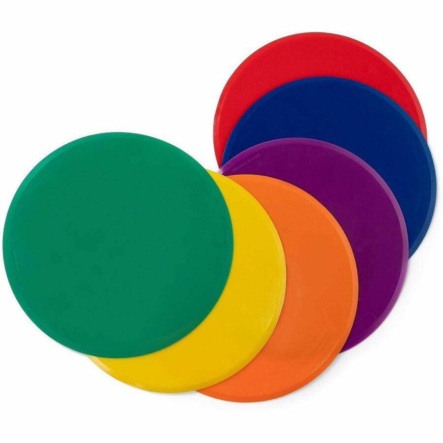 Extra Large Poly Marker Set, 12" dia, Assorted Colors, 6 Spots/Set